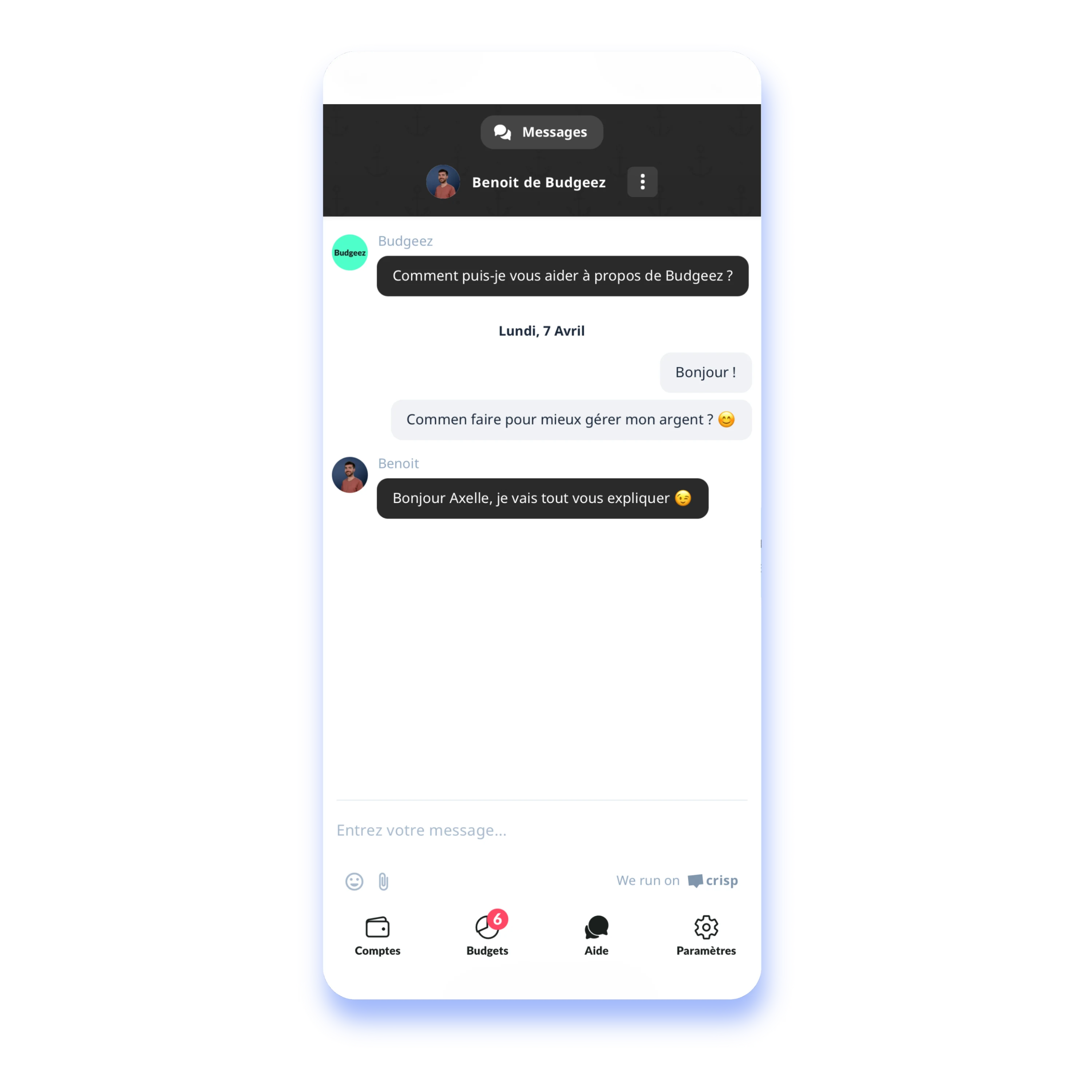 Service client Budgeez